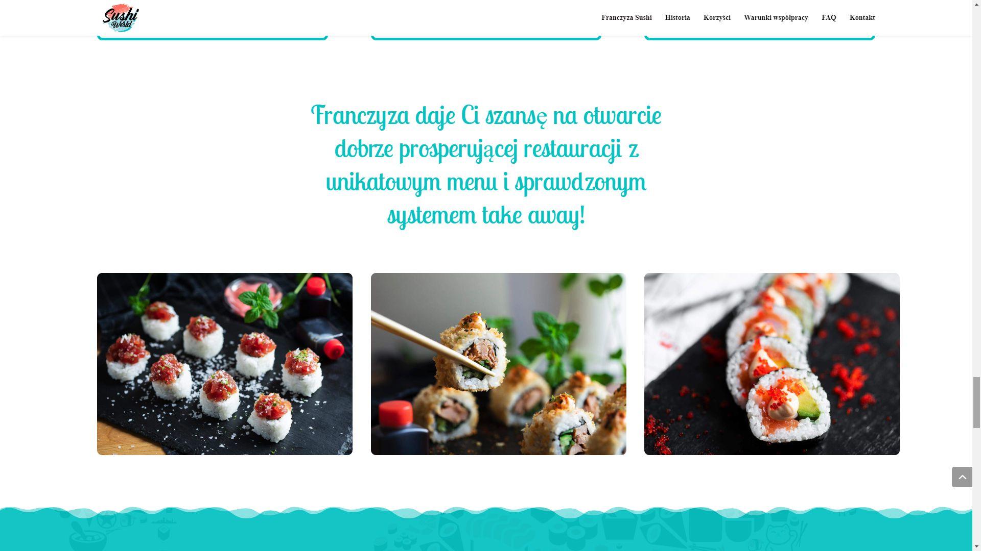 Portfolio strony intertnetowe Sushi World 5